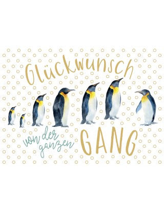 Postkarte. Goldrichtig / quer