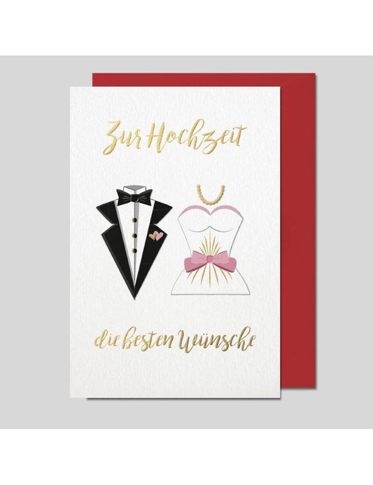 Doppelkarte. Hochzeit Impressione