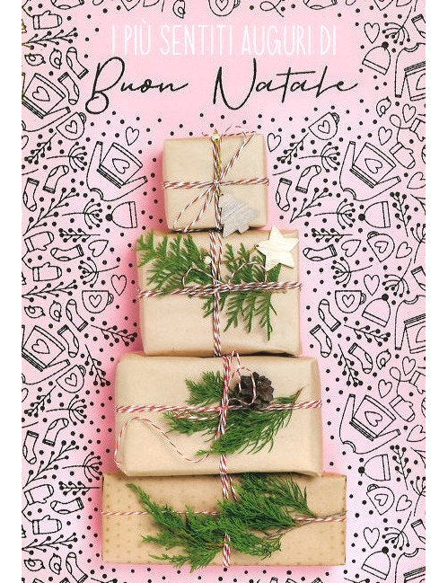 Doppelkarte B6. Buon Natale