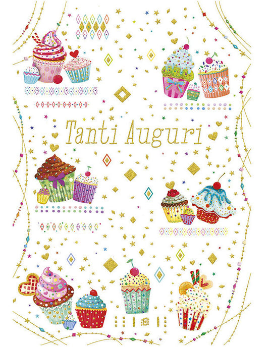BIGLIETTO COMPLEANNO C/RILIEVO E FOIL