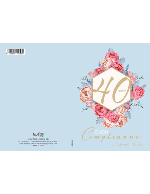 BIGLIETTO 40 ANNI C/FOIL