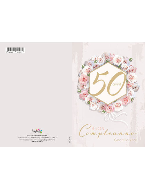 BIGLIETTO 50 ANNI C/FOIL
