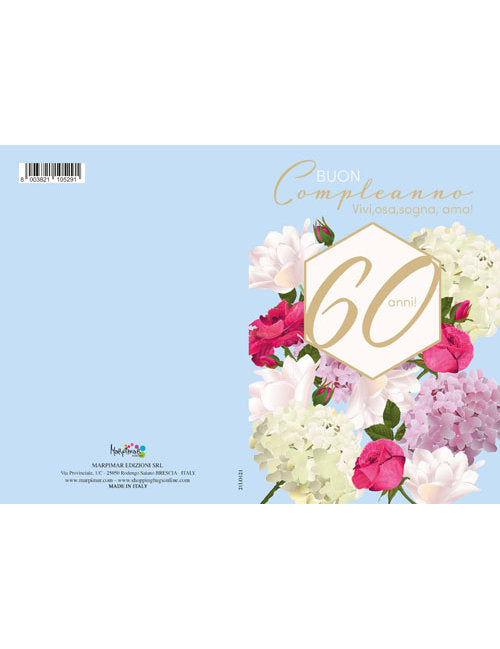 BIGLIETTO 60 ANNI C/FOIL