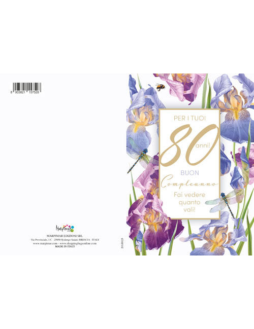 BIGLIETTO 80 ANNI C/FOIL