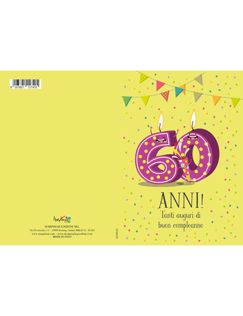 BIGLIETTO 60 ANNI C/GLITTER