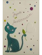 Doppelkarte. Joyeux Anniversaire