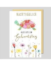 Doppelkarte. Avantgarde - Glückwunsch Nachträglich