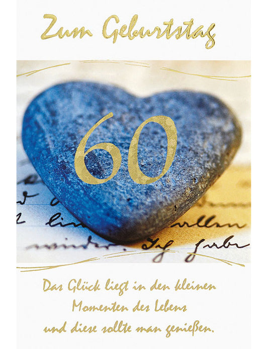 Doppelkarte / Zahlengeburtstag 60