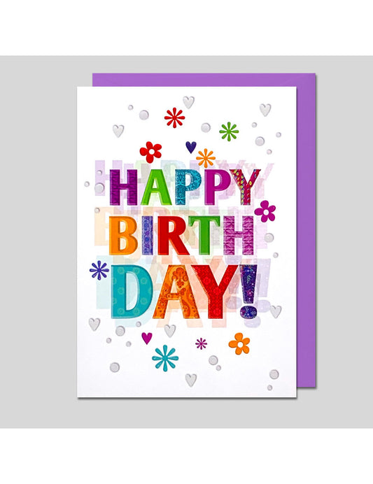 Doppelkarte. Happy Birthday