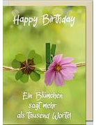 Doppelkarte. Happy Birthday