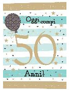 Doppelkarte. Biglietto 50 anni c/foil