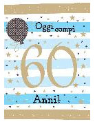 Doppelkarte. Biglietto 60 anni c/foil