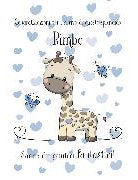 Doppelkarte. Biglietto nascita azzurro c/glitter