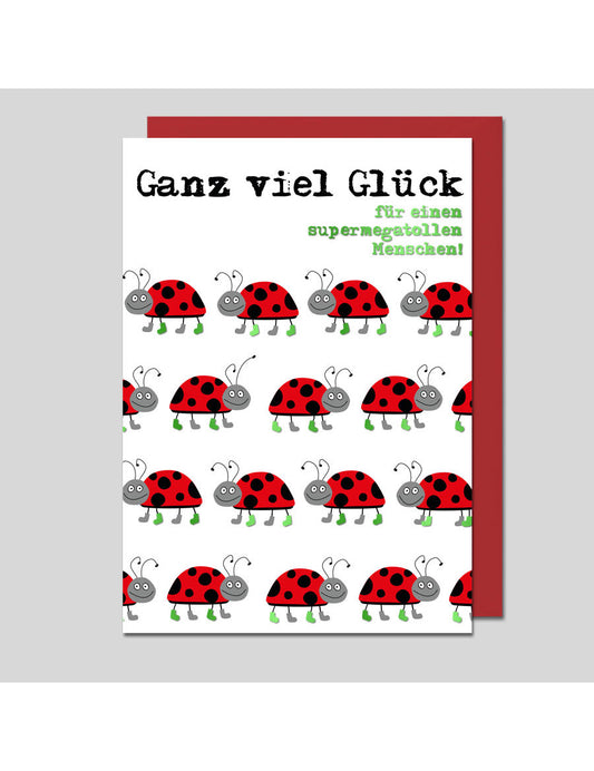 Doppelkarte. Ganz viel Glück