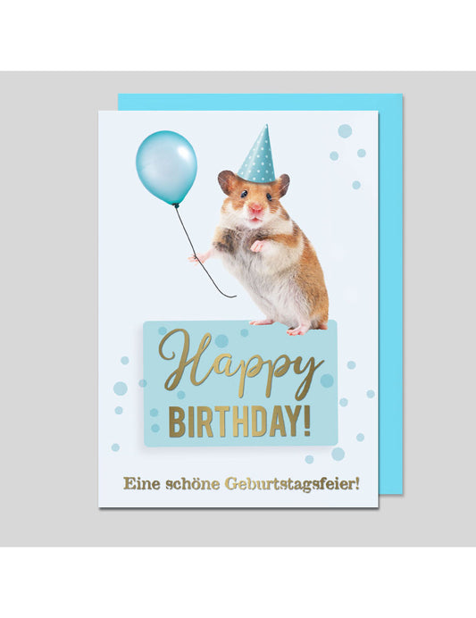 Doppelkarte. Happy Birthday