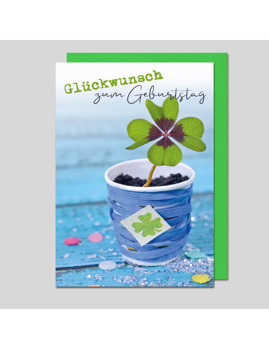 Doppelkarte. Glückwunsch zum Geburtstag