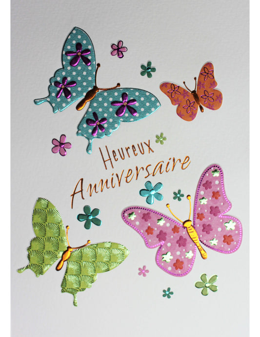 Doppelkarte. Gratulatione by Alessia - Heureux Anniversaire