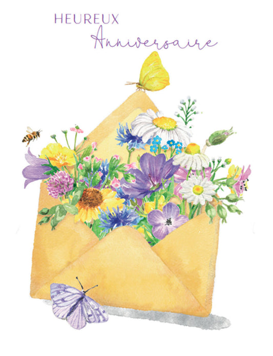 Carte double. let`s go green, Heureux Anniversaire