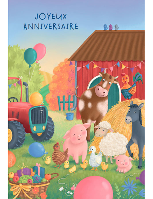 Carte double. Joyeux Anniversaire