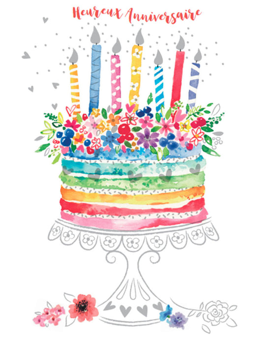Carte double. Heureux Anniversaire
