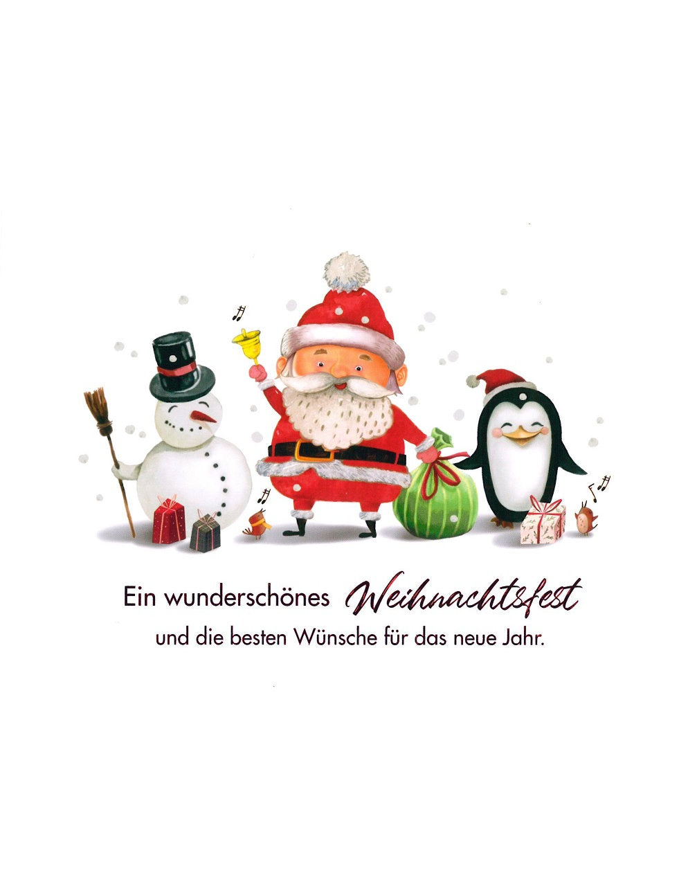 Doppelkarte. Weihnachtsmann