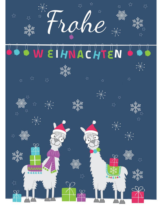 Doppelkarte. Frohe Weihnachten