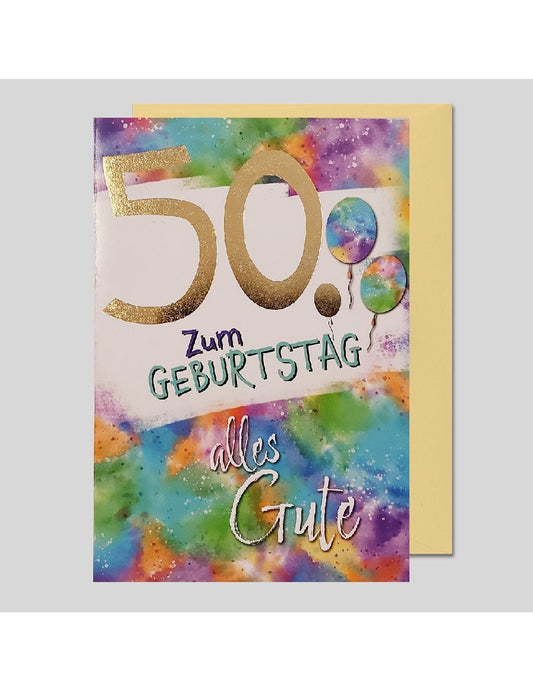 Doppelkarte / Zum 50. Geburtstag