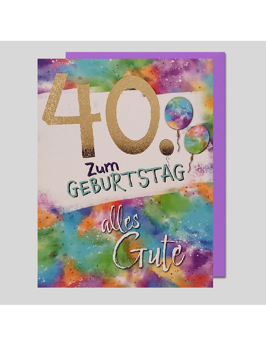 Doppelkarte / Zum 40. Geburtstag