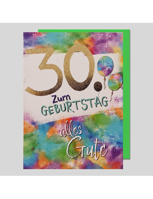 Doppelkarte / Zum 30. Geburtstag