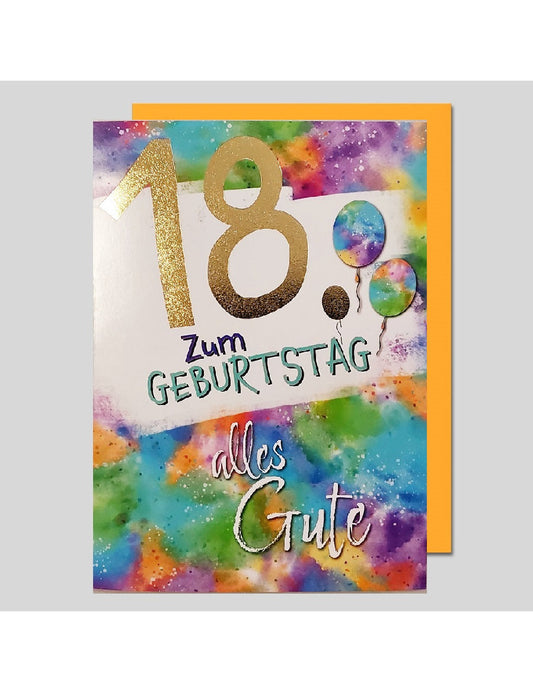 Doppelkarte / Zum 18. Geburtstag