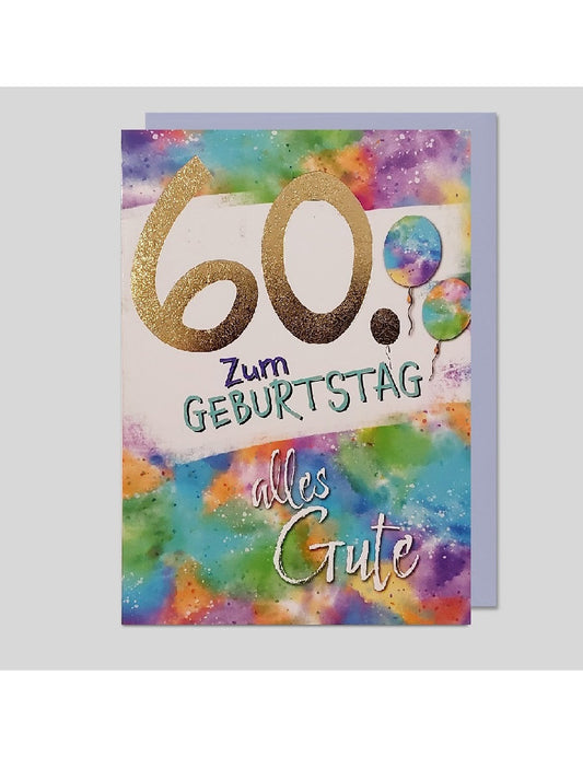 Doppelkarte / Zum 60. Geburtstag