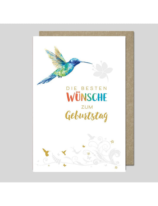 Doppelkarte. AQUARELLE / Zum Geburtstag
