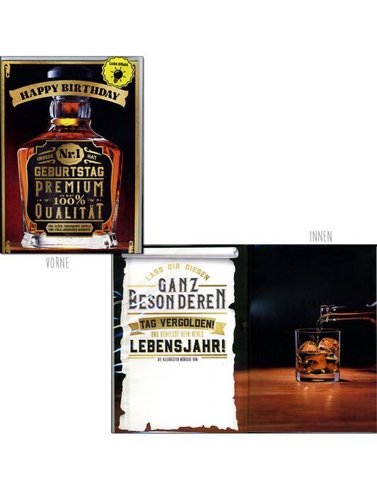 Soundkarte / Whisky, Unsere Nr.1 hat Geburtstag // A4