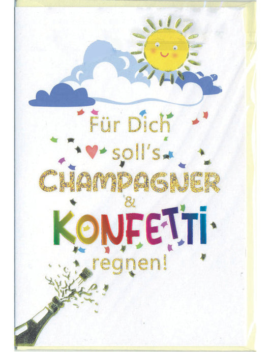 Doppelkarte / Geburtstag / hoch