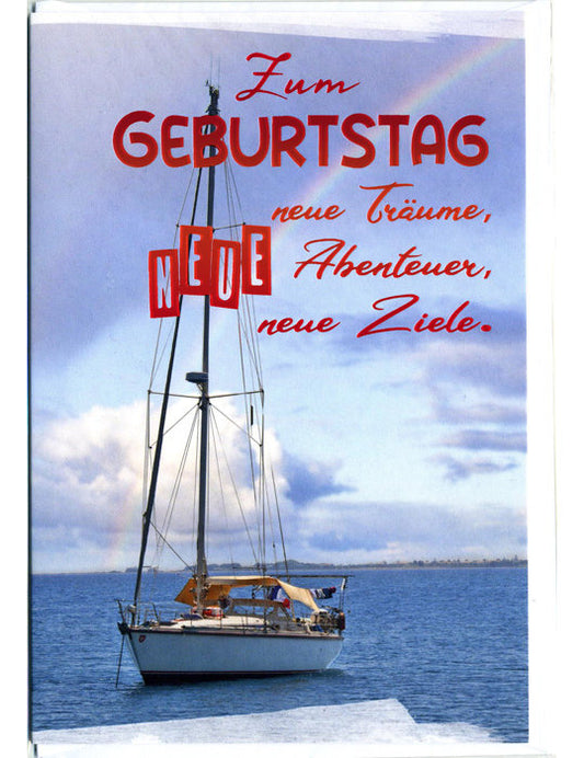 Doppelkarte / Geburtstag / hoch