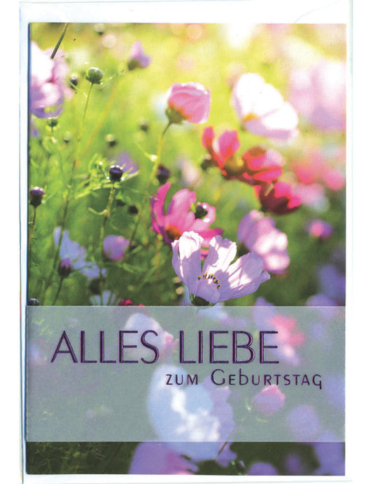 Doppelkarte / Geburtstag / hoch