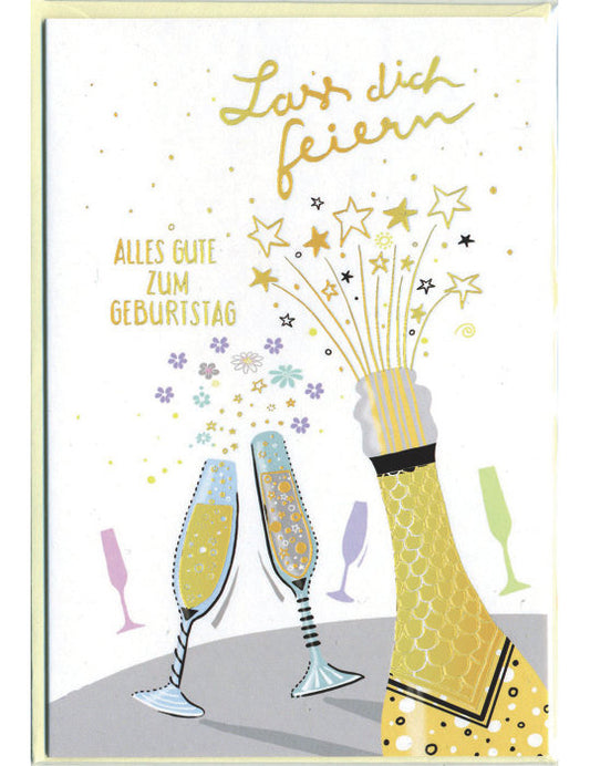 Doppelkarte / Geburtstag / hoch