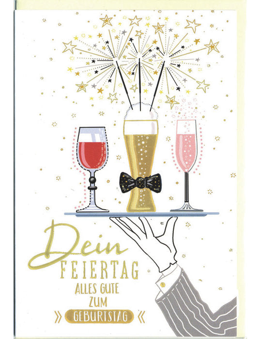 Doppelkarte / Geburtstag / hoch