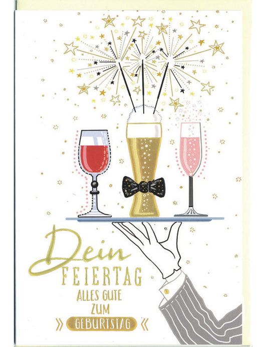 Doppelkarte / Geburtstag / hoch