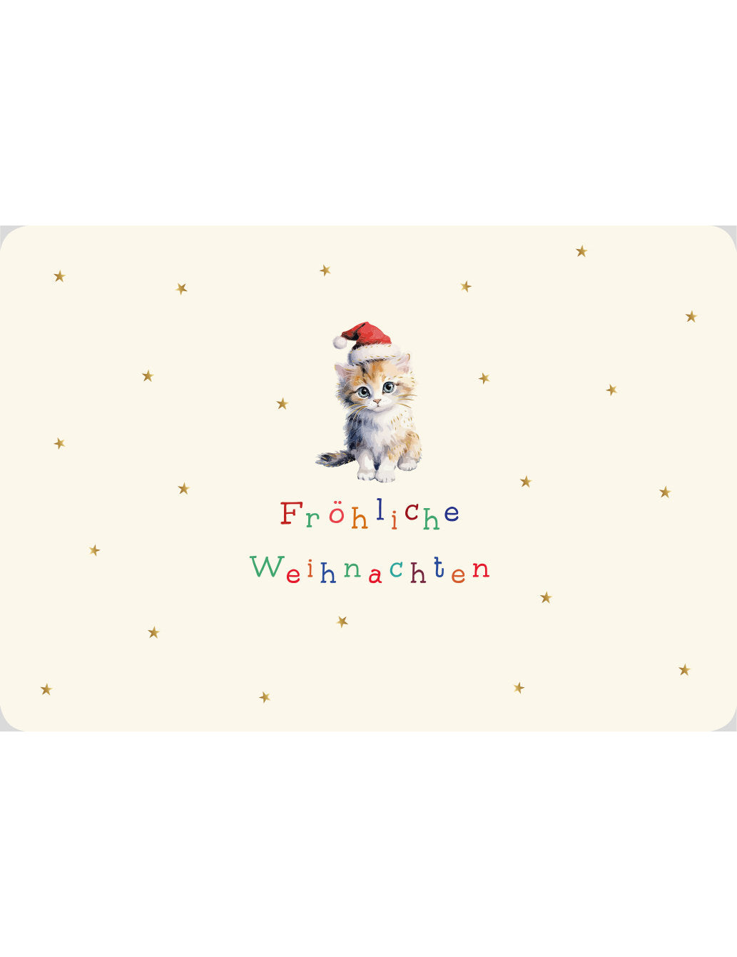 Postkarte. Frohes Fest / Weihnachten / Quer