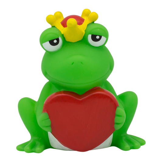 Lilalu Badeente - Frosch mit Gruss-Herz