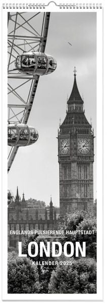 London s/w Panoramakalender 2025