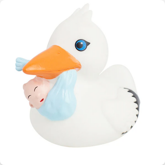 Lilalu Badeente - Storch Ente mit Baby