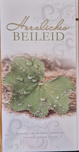 Herzliches Beileid (Blatt)