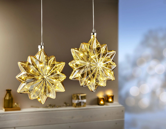 Led-Hängedeko "Snöflinga"