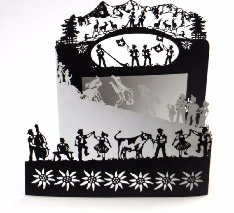 Scherenschnitt - Karte (15 x 15 cm)