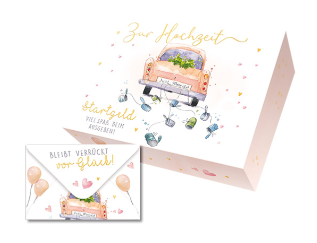 Geldbriefbox "Zur Hochzeit" (11 x 8 cm)