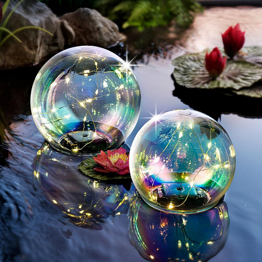 Solar-Schwimmkugeln "Rainbow" 2er-Set