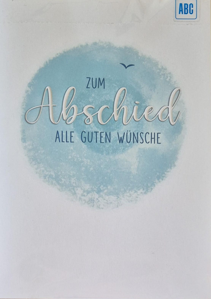Zum Abschied alle guten Wünsche (15 x 22 cm)