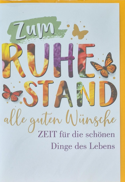 Zum Ruhestand alle guten Wünsche (B6)